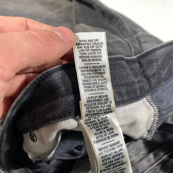 True Religion Rocco Slim Made in Italy Straight Leg Gray Jeans mens size 32x30.5 - Picture 7 of 12